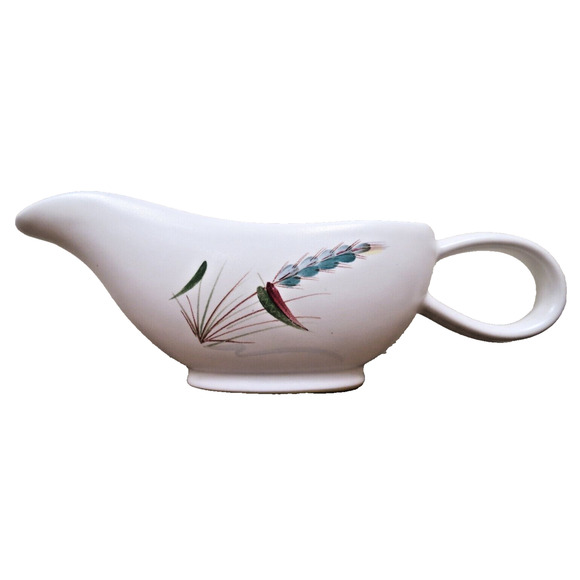 Vintage Denby Stoneware Greenwheat Pattern Gravy Boat W/ Loop Handle - England - Picture 1 of 6